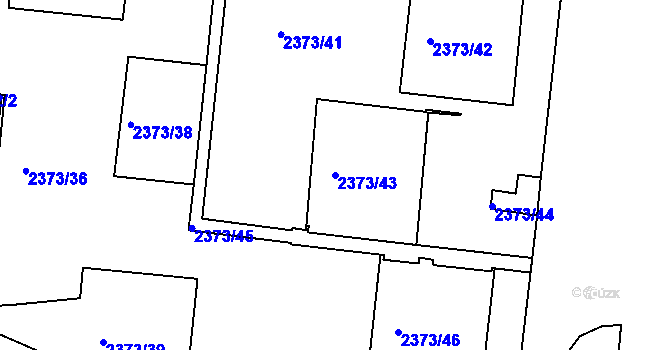 Parcela st. 2373/43 v KÚ Žabovřesky, Katastrální mapa