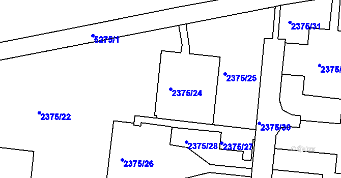 Parcela st. 2375/24 v KÚ Žabovřesky, Katastrální mapa