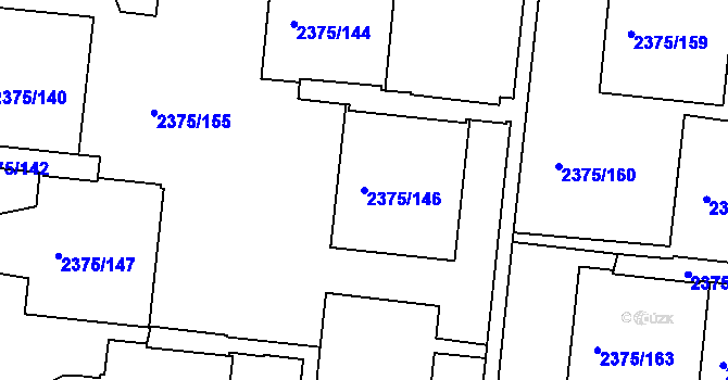 Parcela st. 2375/146 v KÚ Žabovřesky, Katastrální mapa