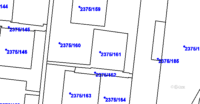 Parcela st. 2375/161 v KÚ Žabovřesky, Katastrální mapa