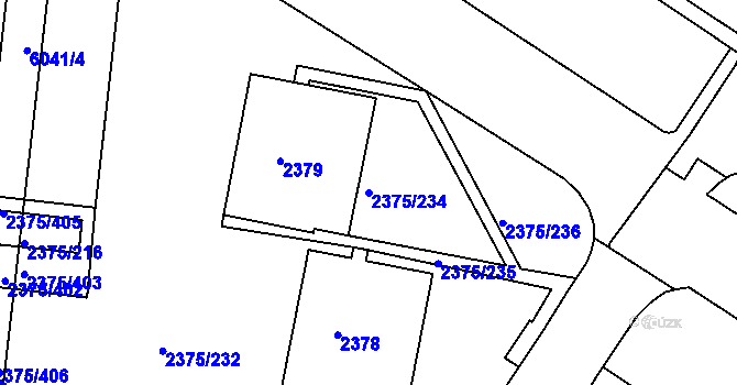 Parcela st. 2375/234 v KÚ Žabovřesky, Katastrální mapa