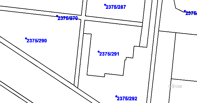 Parcela st. 2375/291 v KÚ Žabovřesky, Katastrální mapa
