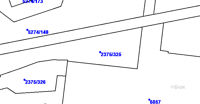Parcela st. 2375/325 v KÚ Žabovřesky, Katastrální mapa