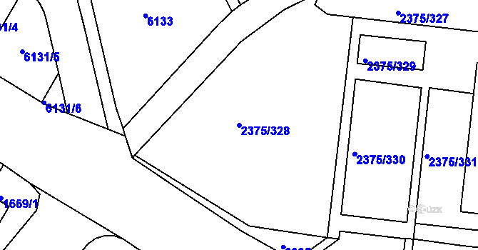 Parcela st. 2375/328 v KÚ Žabovřesky, Katastrální mapa