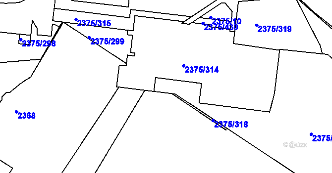 Parcela st. 2375/370 v KÚ Žabovřesky, Katastrální mapa