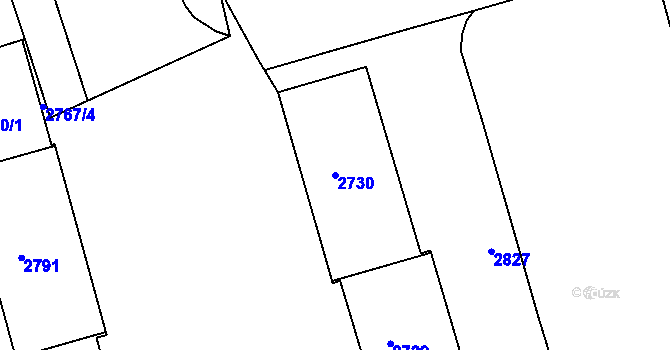 Parcela st. 2730 v KÚ Žabovřesky, Katastrální mapa