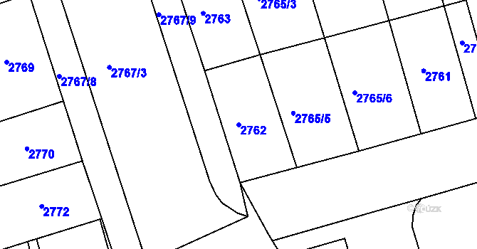 Parcela st. 2762 v KÚ Žabovřesky, Katastrální mapa