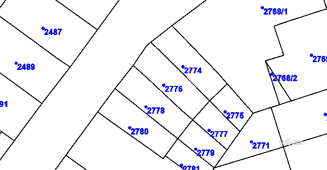 Parcela st. 2776 v KÚ Žabovřesky, Katastrální mapa