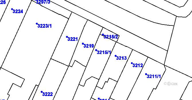 Parcela st. 3215/1 v KÚ Žabovřesky, Katastrální mapa