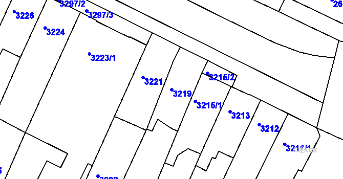 Parcela st. 3219 v KÚ Žabovřesky, Katastrální mapa