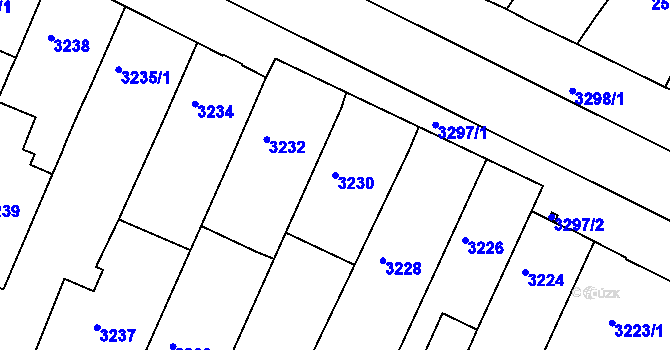 Parcela st. 3230 v KÚ Žabovřesky, Katastrální mapa