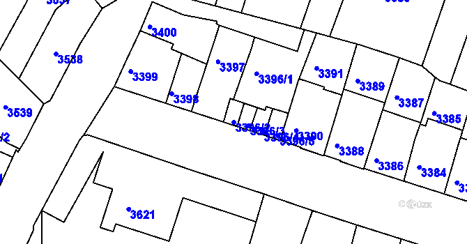 Parcela st. 3396/2 v KÚ Žabovřesky, Katastrální mapa