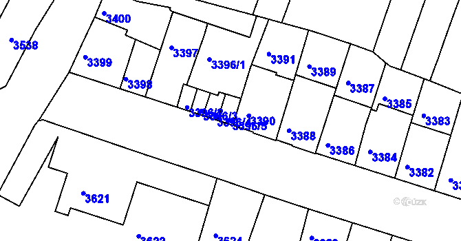 Parcela st. 3396/5 v KÚ Žabovřesky, Katastrální mapa
