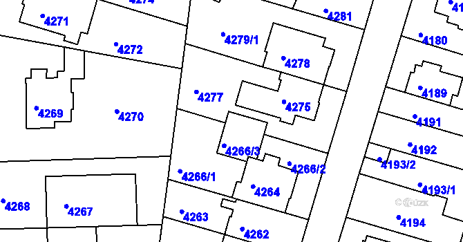Parcela st. 4276 v KÚ Žabovřesky, Katastrální mapa