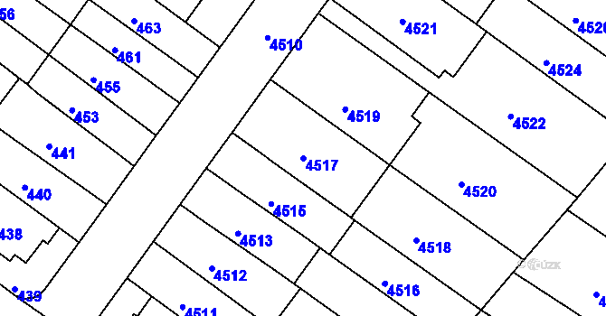 Parcela st. 4517 v KÚ Žabovřesky, Katastrální mapa