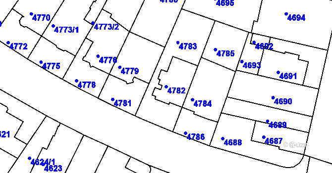 Parcela st. 4782 v KÚ Žabovřesky, Katastrální mapa