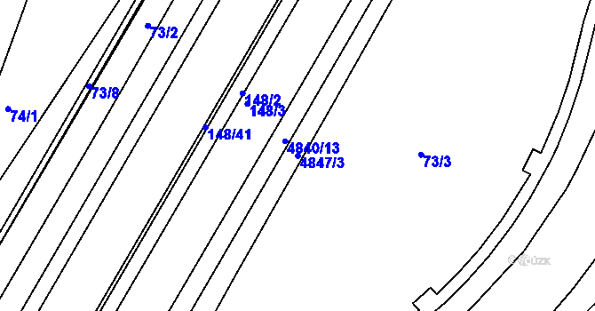 Parcela st. 4847/3 v KÚ Žabovřesky, Katastrální mapa