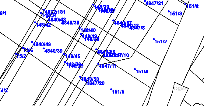 Parcela st. 4847/19 v KÚ Žabovřesky, Katastrální mapa