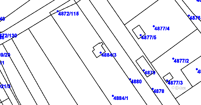 Parcela st. 4884/3 v KÚ Žabovřesky, Katastrální mapa