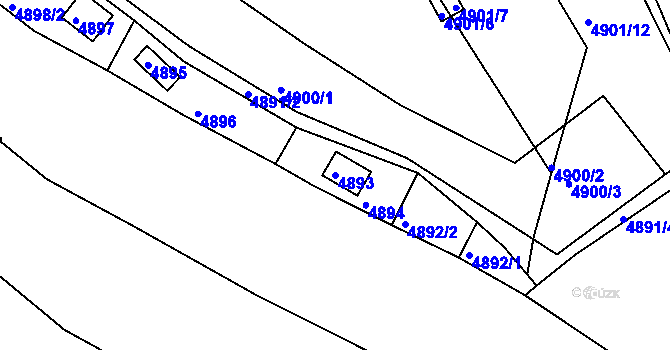 Parcela st. 4893 v KÚ Žabovřesky, Katastrální mapa