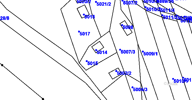Parcela st. 5014 v KÚ Žabovřesky, Katastrální mapa