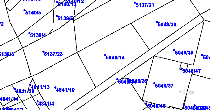 Parcela st. 5048/14 v KÚ Žabovřesky, Katastrální mapa