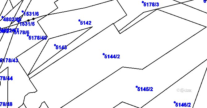 Parcela st. 5144/2 v KÚ Žabovřesky, Katastrální mapa