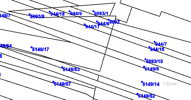 Parcela st. 5149/8 v KÚ Žabovřesky, Katastrální mapa