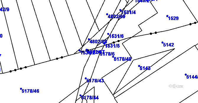 Parcela st. 5178/6 v KÚ Žabovřesky, Katastrální mapa