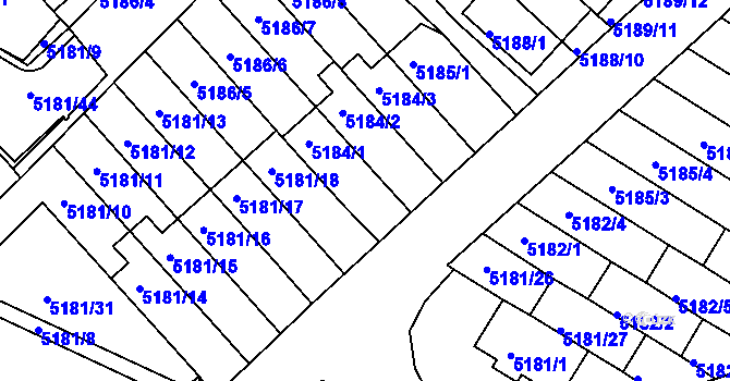 Parcela st. 5181/24 v KÚ Žabovřesky, Katastrální mapa