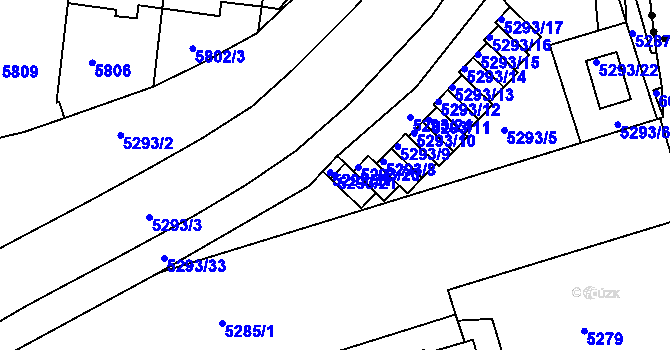 Parcela st. 5293/21 v KÚ Žabovřesky, Katastrální mapa