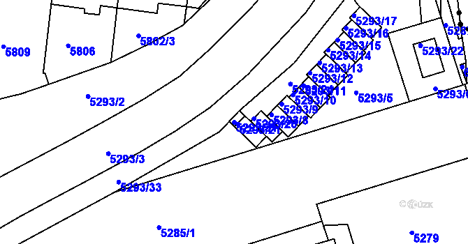 Parcela st. 5293/31 v KÚ Žabovřesky, Katastrální mapa