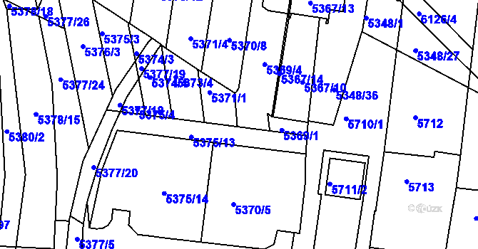 Parcela st. 5370/1 v KÚ Žabovřesky, Katastrální mapa