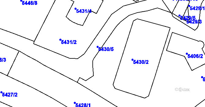Parcela st. 5430/1 v KÚ Žabovřesky, Katastrální mapa