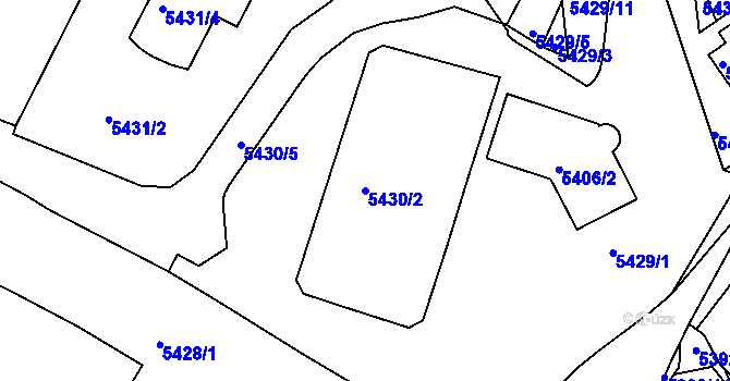 Parcela st. 5430/2 v KÚ Žabovřesky, Katastrální mapa