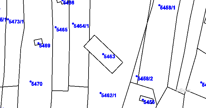 Parcela st. 5463 v KÚ Žabovřesky, Katastrální mapa