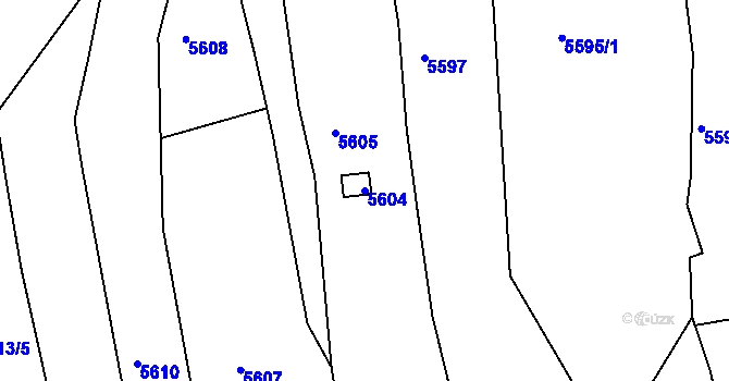 Parcela st. 5604 v KÚ Žabovřesky, Katastrální mapa
