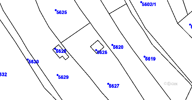 Parcela st. 5626 v KÚ Žabovřesky, Katastrální mapa