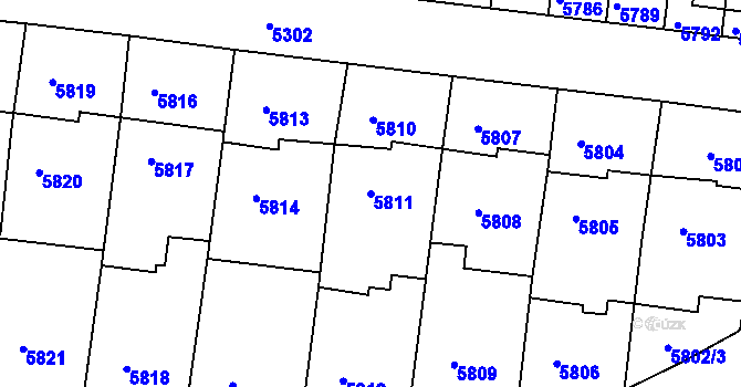 Parcela st. 5811 v KÚ Žabovřesky, Katastrální mapa