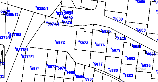 Parcela st. 5873 v KÚ Žabovřesky, Katastrální mapa
