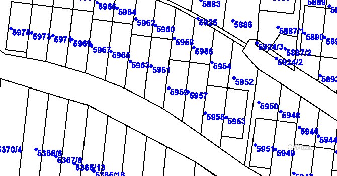 Parcela st. 5959 v KÚ Žabovřesky, Katastrální mapa