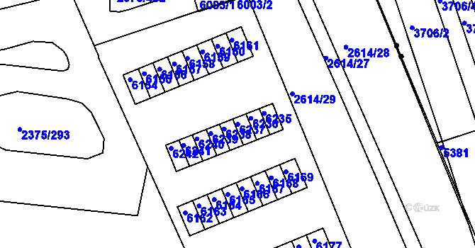 Parcela st. 6237 v KÚ Žabovřesky, Katastrální mapa