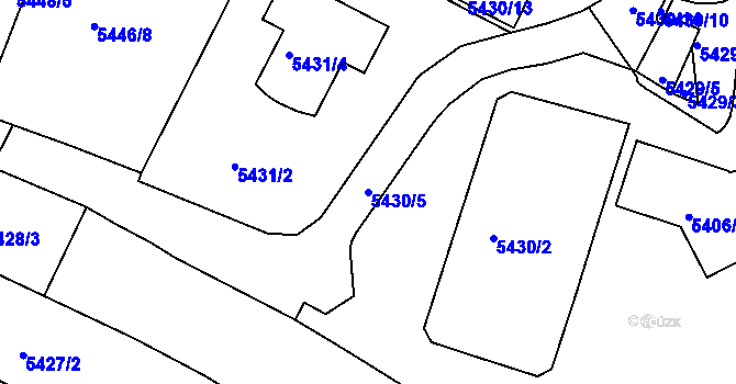 Parcela st. 5430/5 v KÚ Žabovřesky, Katastrální mapa