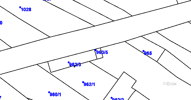 Parcela st. 963/5 v KÚ Žabovřesky, Katastrální mapa