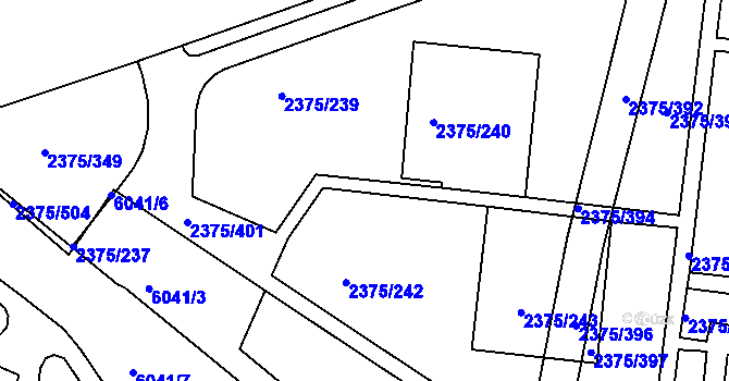 Parcela st. 2375/395 v KÚ Žabovřesky, Katastrální mapa