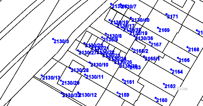 Parcela st. 2130/23 v KÚ Žabovřesky, Katastrální mapa