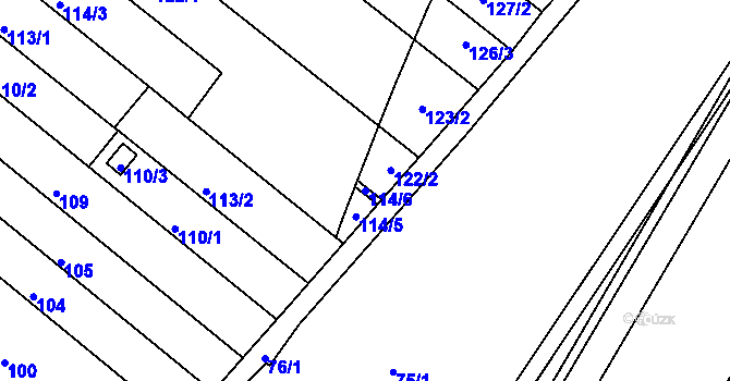 Parcela st. 114/6 v KÚ Žabovřesky, Katastrální mapa