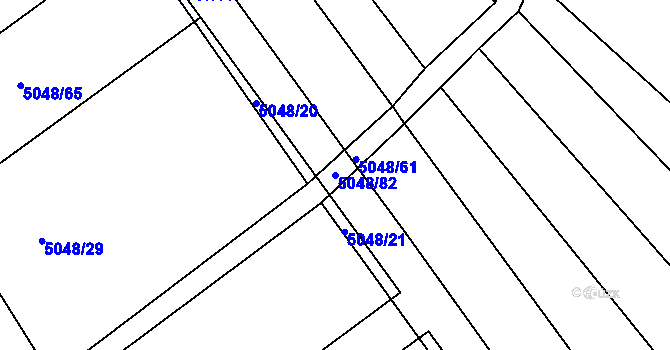 Parcela st. 5048/82 v KÚ Žabovřesky, Katastrální mapa