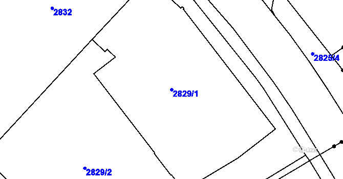 Parcela st. 2829/1 v KÚ Žabovřesky, Katastrální mapa