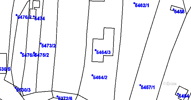 Parcela st. 5464/3 v KÚ Žabovřesky, Katastrální mapa